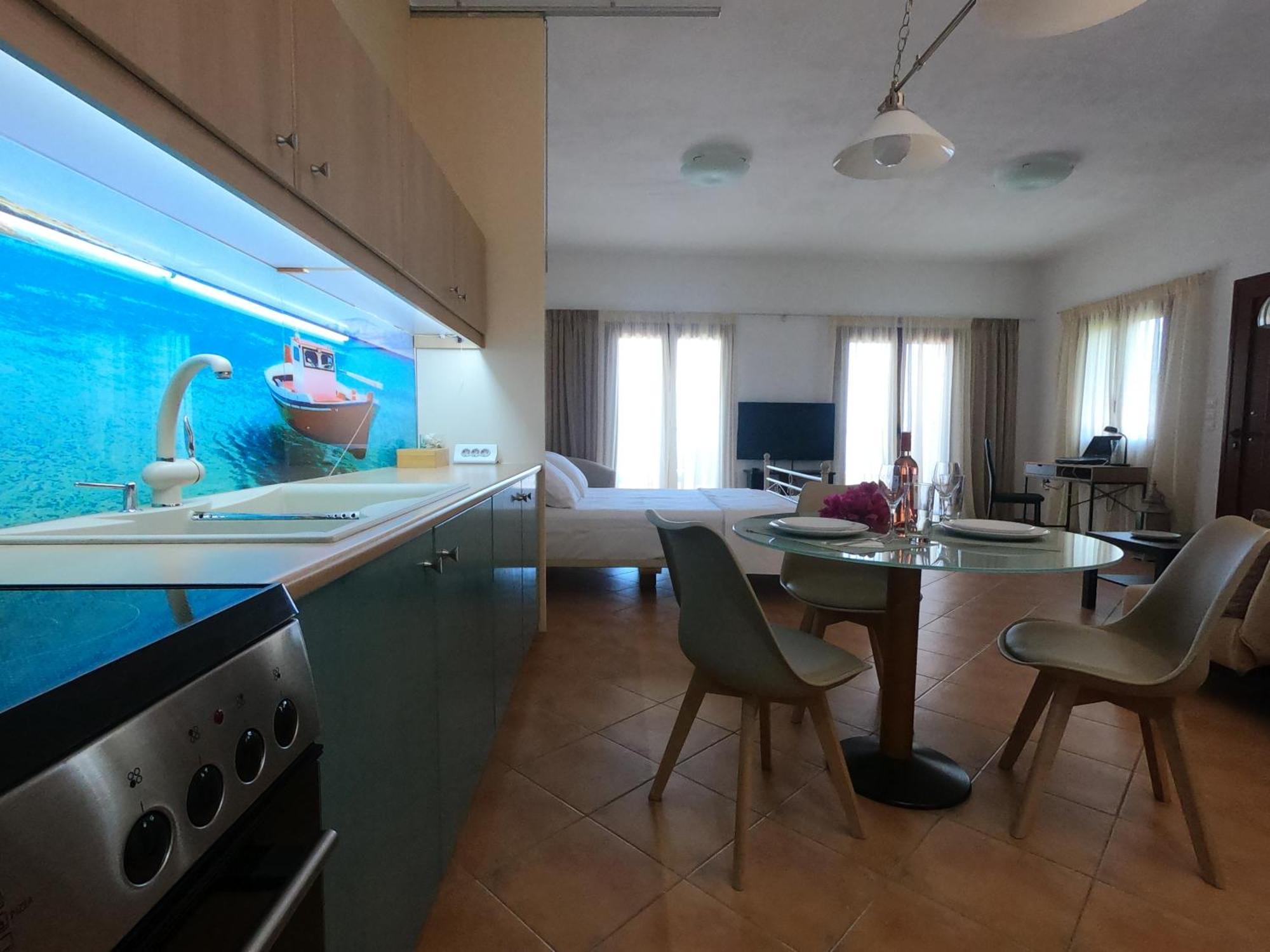 Horizon Studios With Sea View - Free Parking Glossa Eksteriør billede